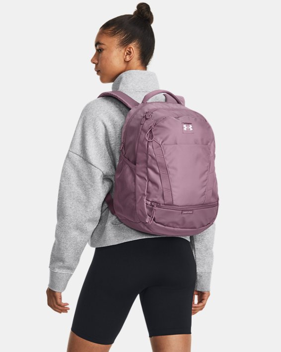 Women's UA Hustle Signature Backpack, Purple, pdpMainDesktop image number 7